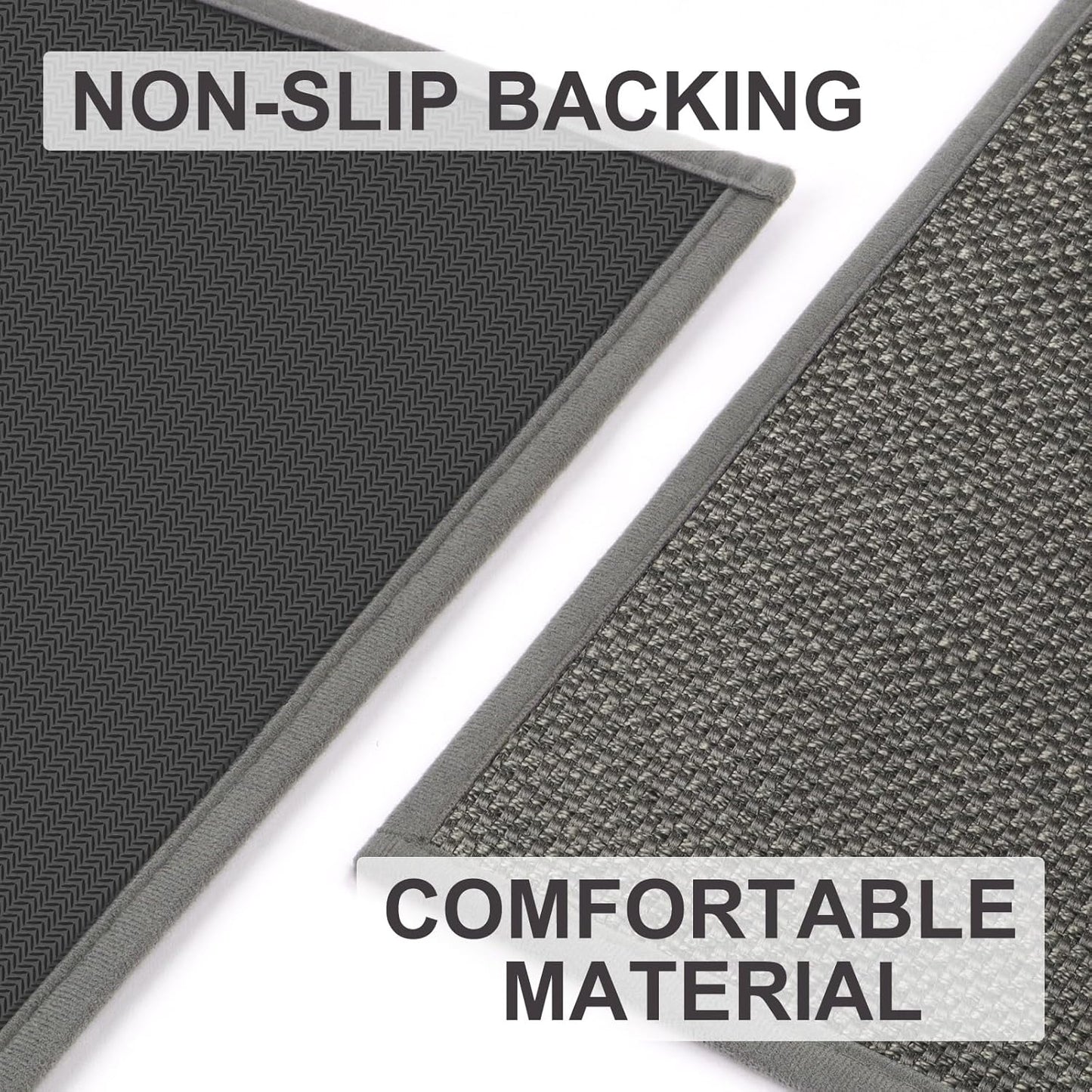LEKEEPGO Door Mat 24"x47", Door Mat Indoor Entrance, Non Slip Rubber Backing Front Door Mat Washable Absorbent Inside Door Mat Low-Profile Doormat Entryway Mat Resist Dirt Indoor Door Mat, Grey