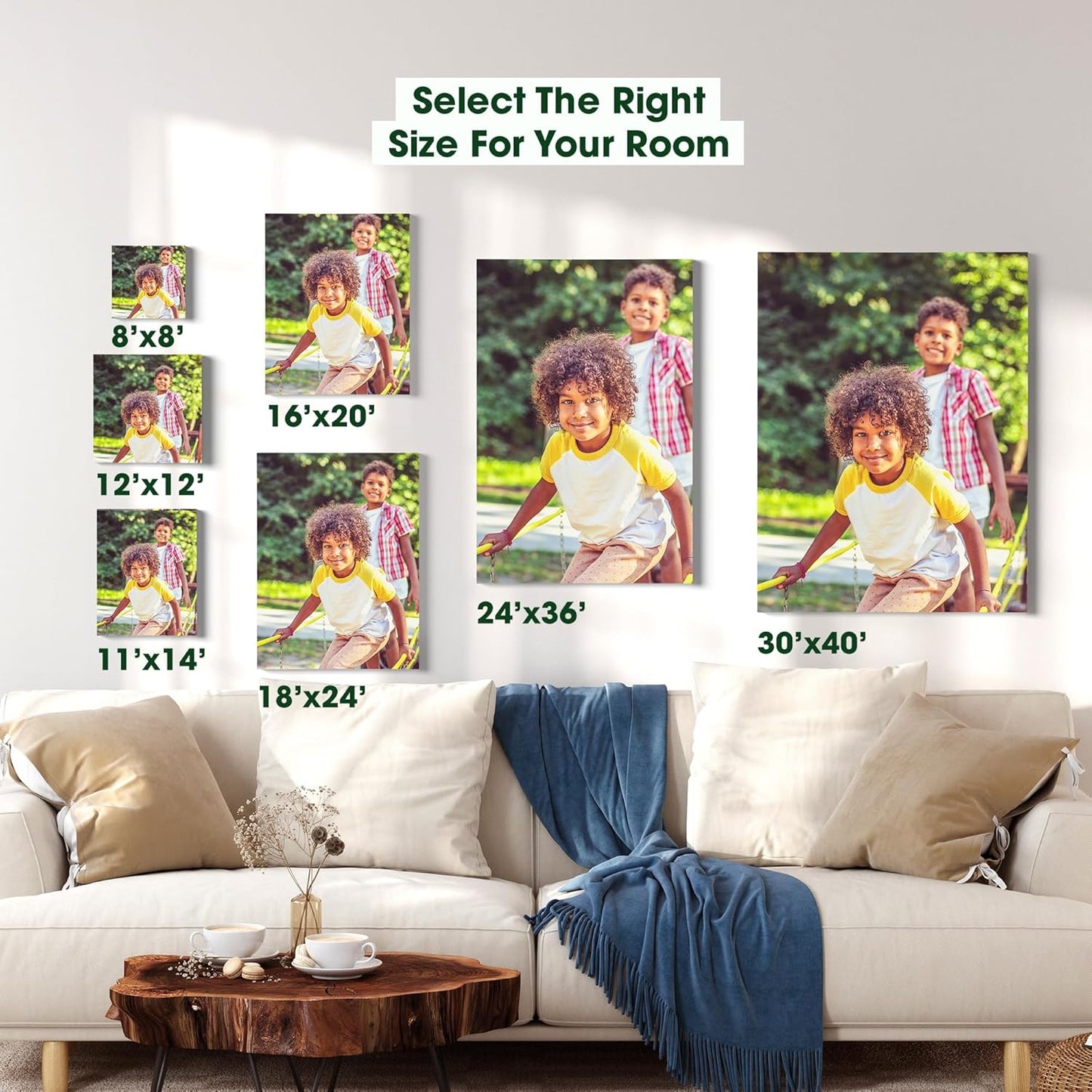 BuildASign Custom Canvas Prints with Your Photos – Personalized Picture To Canvas Wall Art, Perfect for Home Decor, Gifts & Keepsakes, Ready to Hang (18" L x 24" W x .75”D, Metallic Silver)