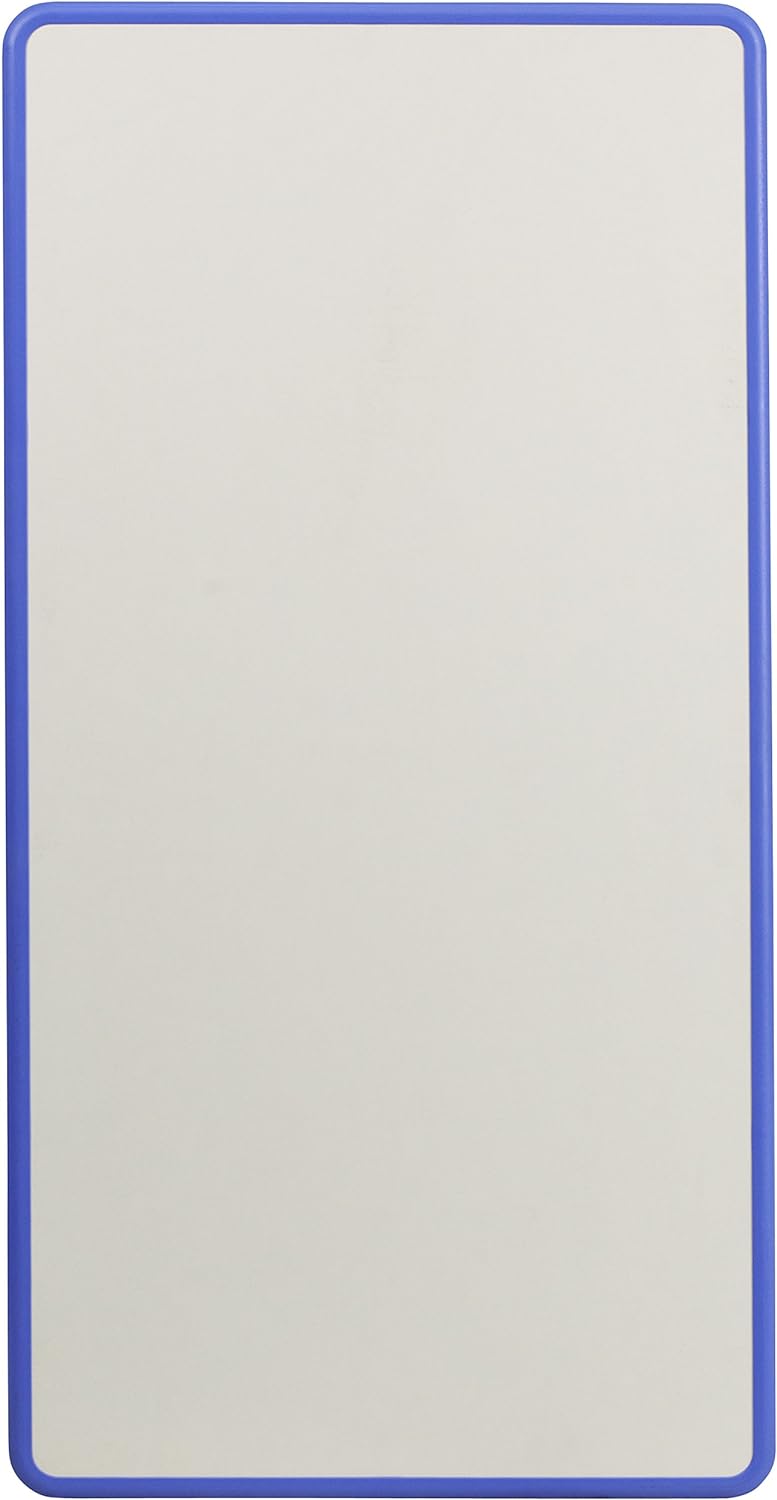 Flash Furniture Wren 23.625''W x 47.25''L Rectangular Blue Plastic Height Adjustable Activity Tables with Grey Tops, Set of 3