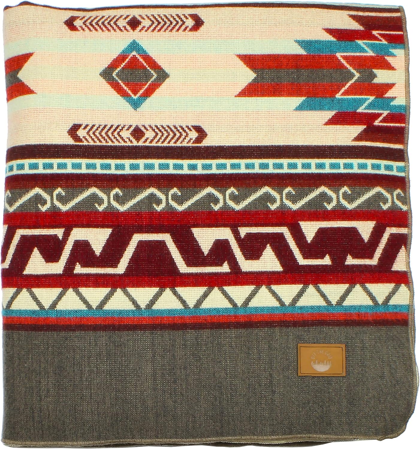 Inca Aztec Throw, Queen, King Blanket | Southwest Indian Navajo Boho Style | Native Cover for Camping, Bedding, Couch, Vanlife | Faux Alpaca, Lightweight, Hypoallergenic (Chimborazo Beige, Queen)