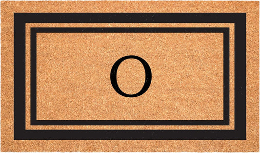 Calloway Mills 152962436O Black Border 24" x 36" Monogram Doormat, (Letter O)