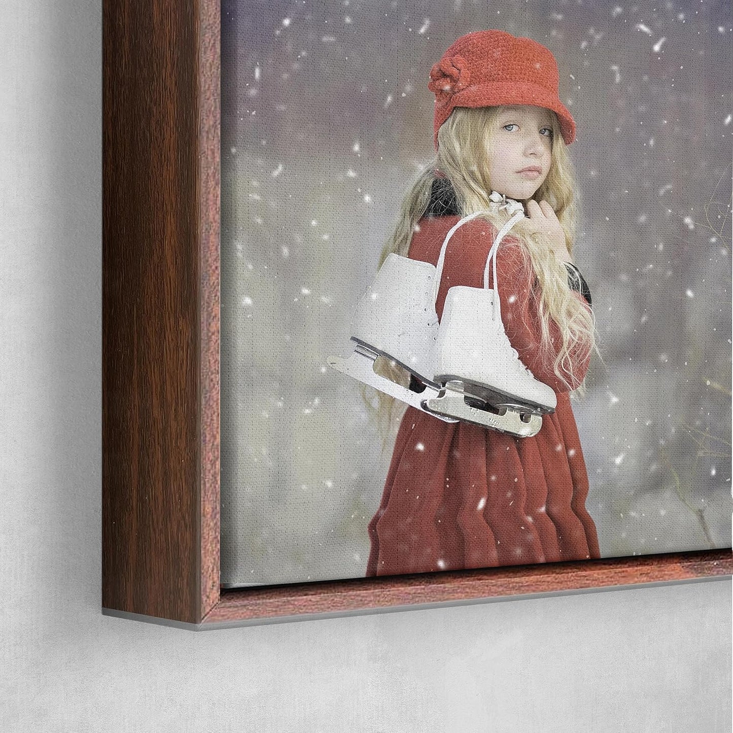 Personalized Custom Canvas Prints: Photo On Canvas (Dark Brown, 24X24) Transform Your Photos into Stunning Framed Wall Art Digitally Printed Photo To Canvas Ideal for Home Decor, Gifts Keepsakes.