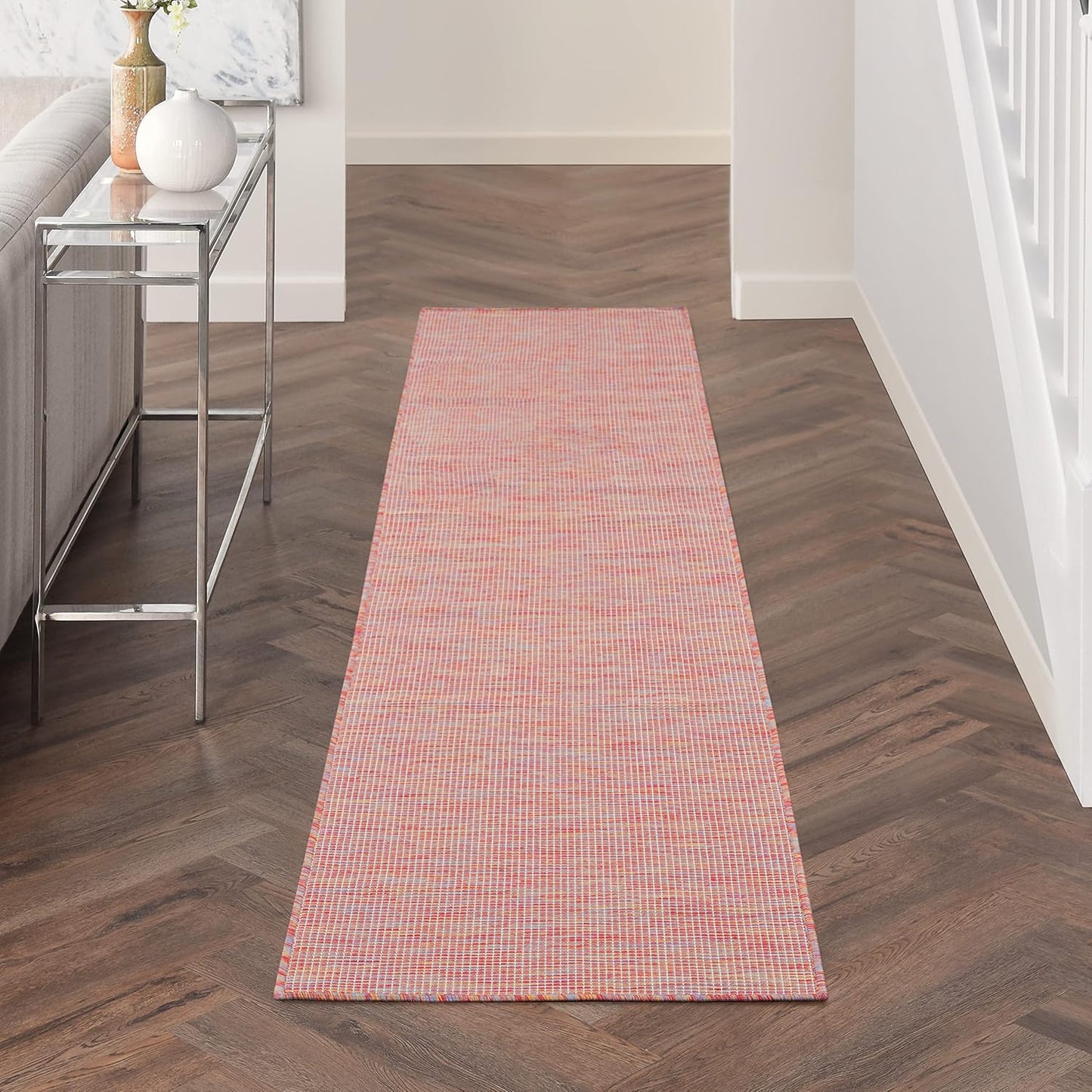 Nourison Home Positano Indoor/Outdoor Rainbow 2'2" x 8' Area Rug, Easy Cleaning, Non Shedding, Bed Room, Living Room, Dining Room, Backyard, Deck, Patio (2x8)