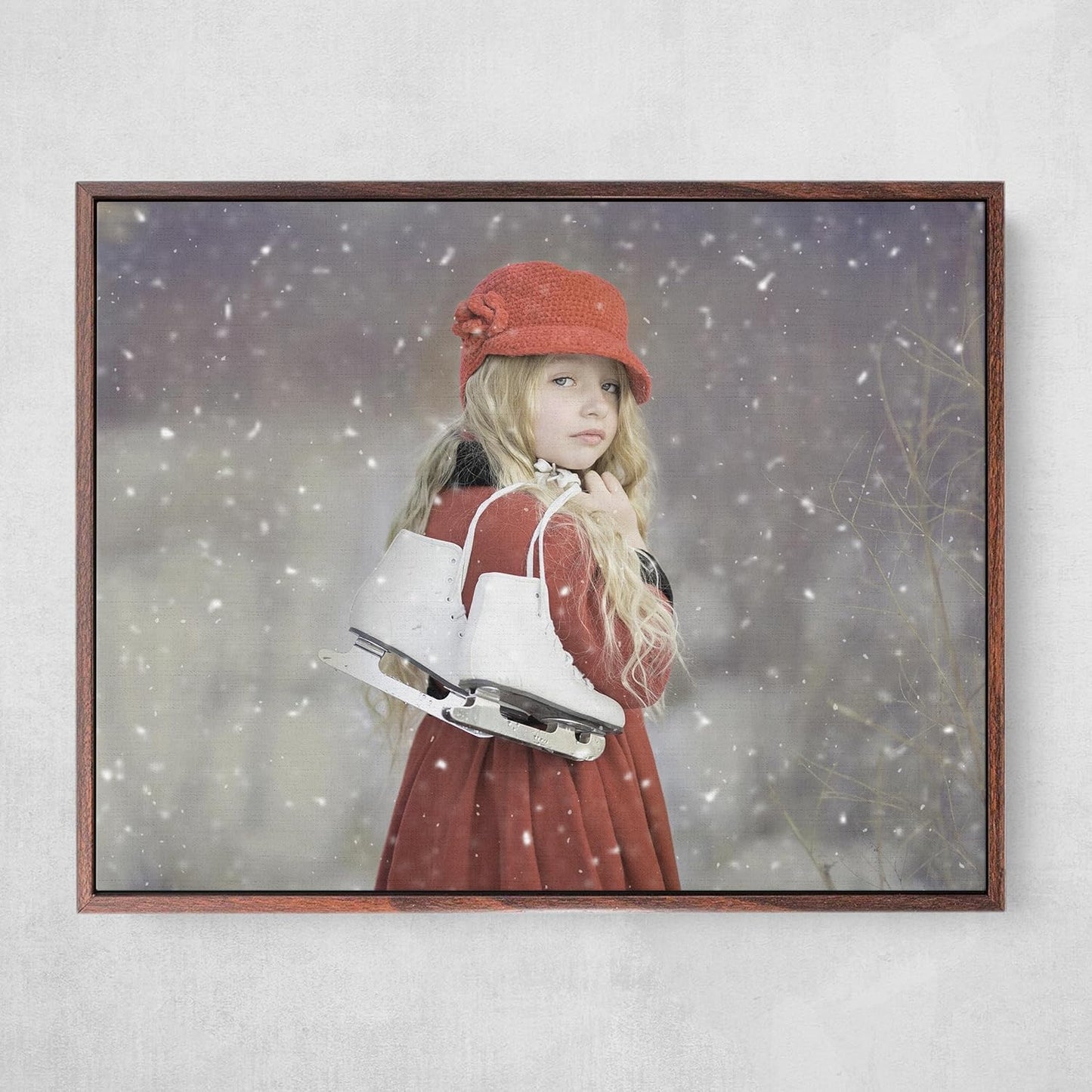Personalized Custom Canvas Prints: Photo On Canvas (Dark Brown, 24X32) Transform Your Photos into Stunning Framed Wall Art Digitally Printed Photo To Canvas Ideal for Home Decor, Gifts Keepsakes.