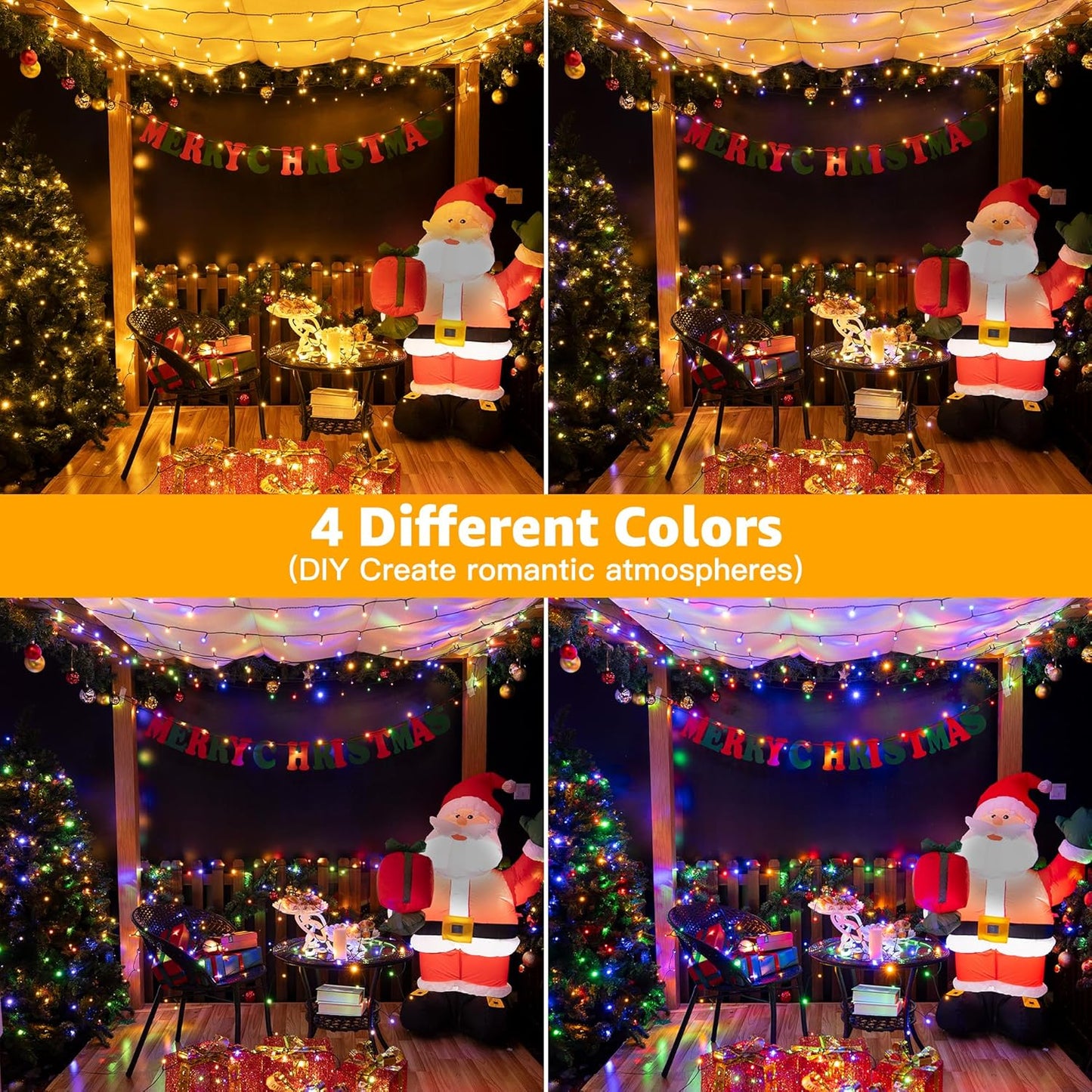 Ollny Christmas Lights, 131FT 400 LED Color Changing Christmas Tree Lights with 11 Modes Remote Control, Waterproof Outdoor Christmas Lights for Outside Indoor Patio Xmas Decorations