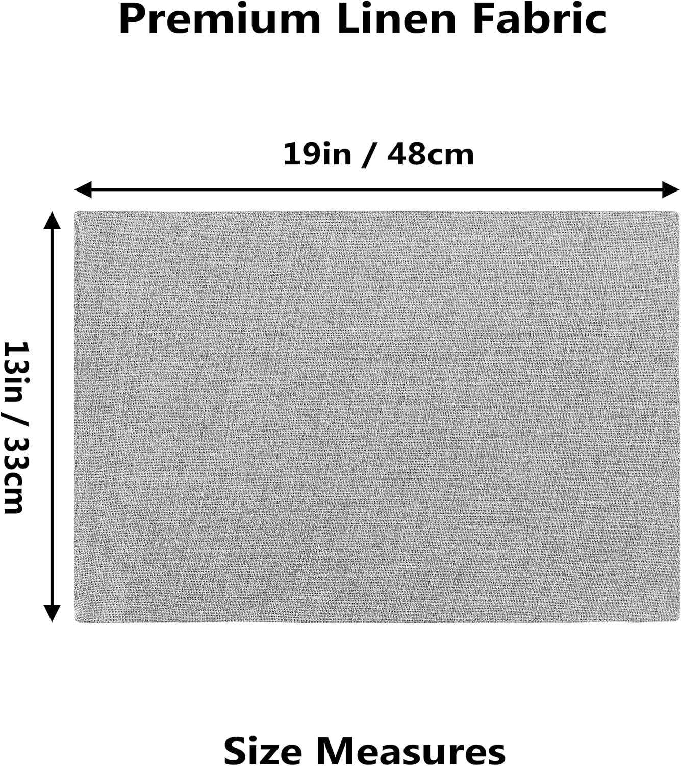 Home Brilliant Cloth Placemats Set of 8 Heat Resistant Washable Plate Mats Placemats for Parties Buffet Dinner Coasters Party Dinner Decor, 13 x 19 inches, Light Grey
