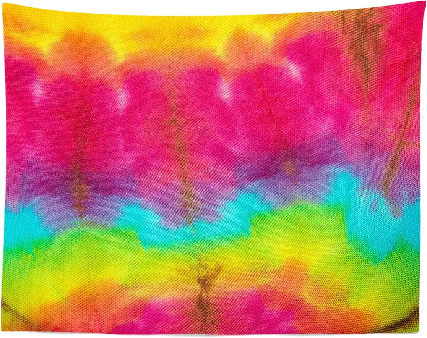 BELECO Tie Dye Tapestry Wall Hanging 92x70 Inch Fabric Tie Dye Color Texture Background Tapestry Groovy Sign Rainbow Tapestry Hippie Tie Dye Tapestries for Bedroom Living Room Dorm Decor