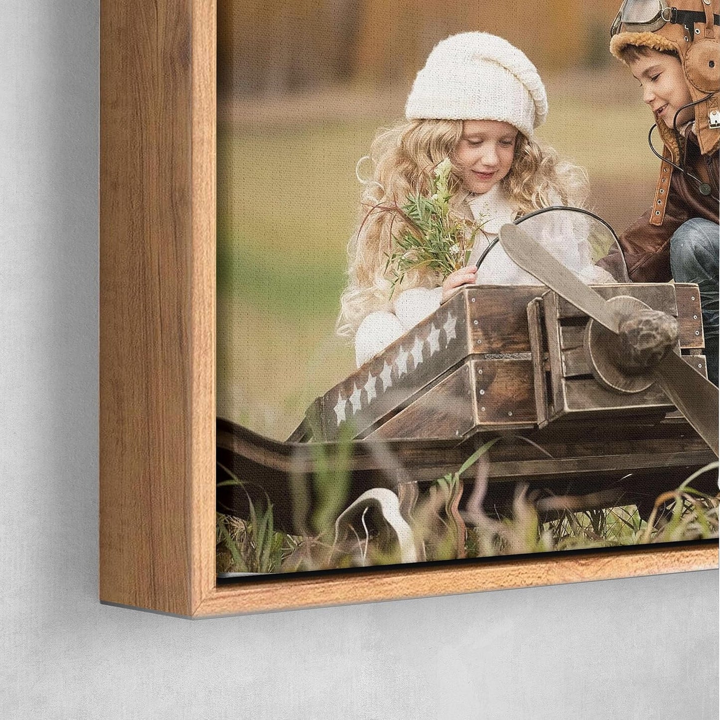 Personalized Custom Canvas Prints: Photo On Canvas (Light Brown, 24X24) Transform Your Photos into Stunning Framed Wall Art Digitally Printed Photo To Canvas Ideal for Home Decor, Gifts Keepsakes.