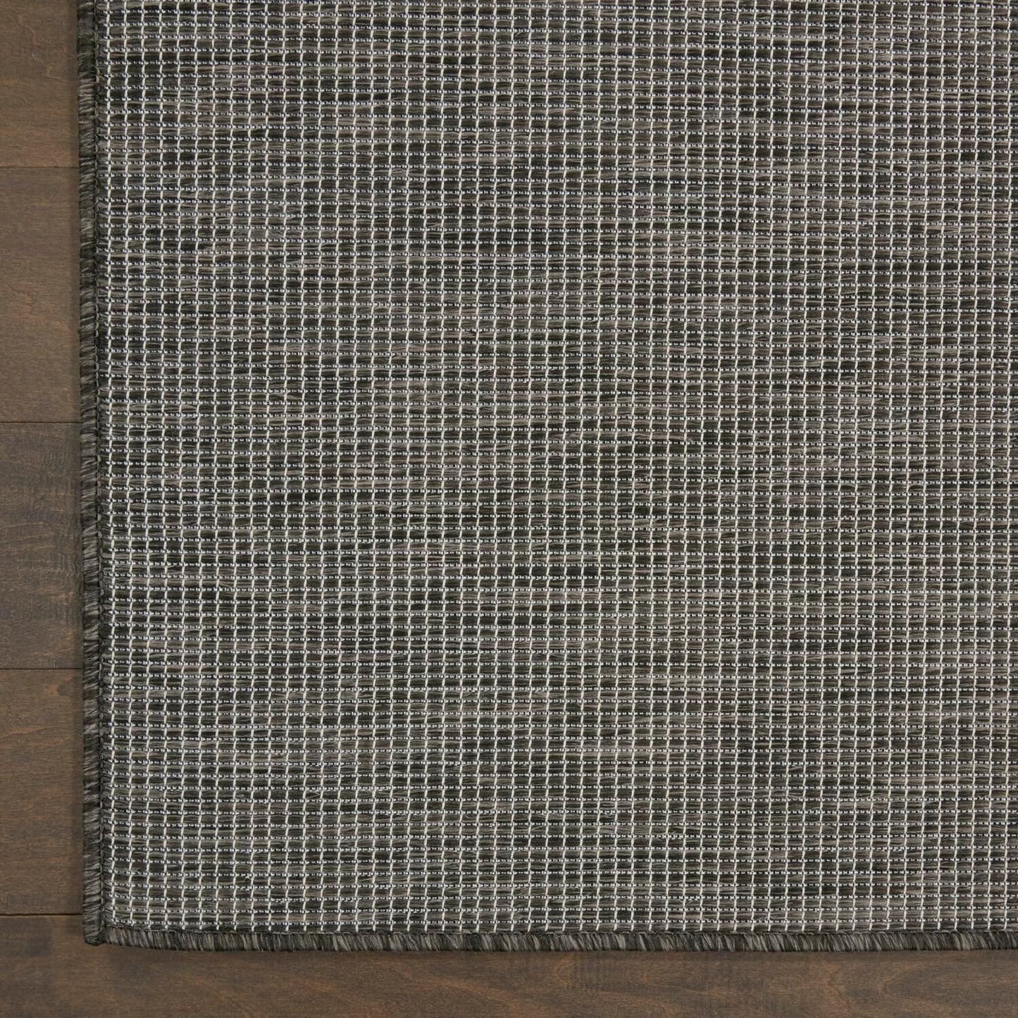 Nourison Positano Indoor-Outdoor Charcoal 6' x 9' Area Rug, Easy Cleaning, Non Shedding, Bed Room, Living Room, Dining Room, Backyard, Deck, Patio (6x9)