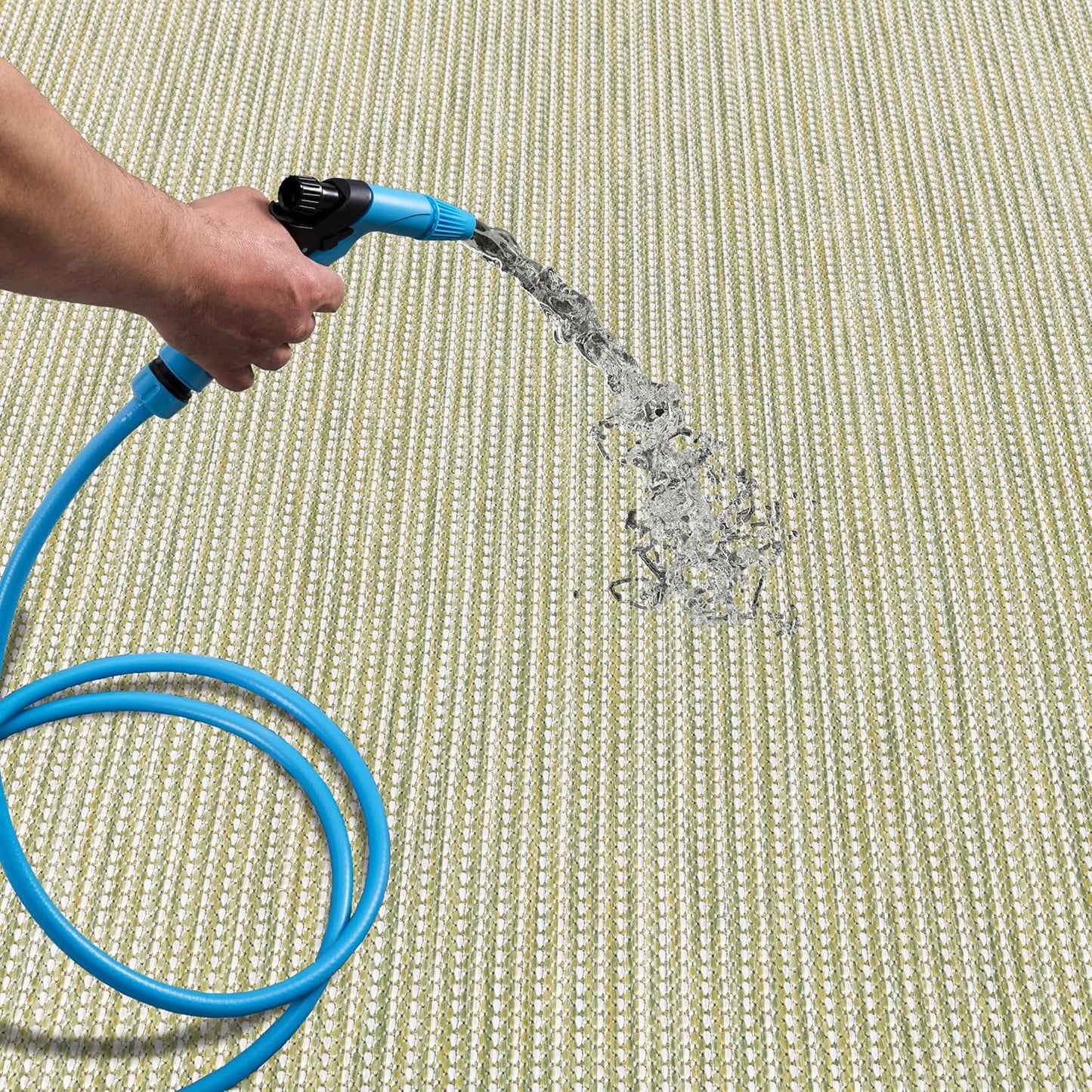 Keen Home Design Terrace Outdoor Round Rug - 8ft Round Washable Indoor/Outdoor Rug for Patio, Kitchen, Balcony, Beach, Garden, Deck and Porch, Size: 7'7" Round